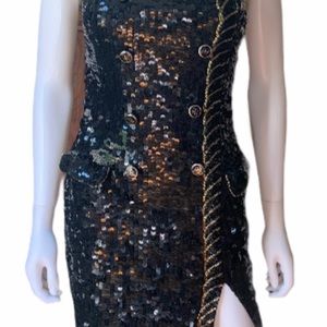 Asos Design Embellished Sequin Midi Dress Size 4